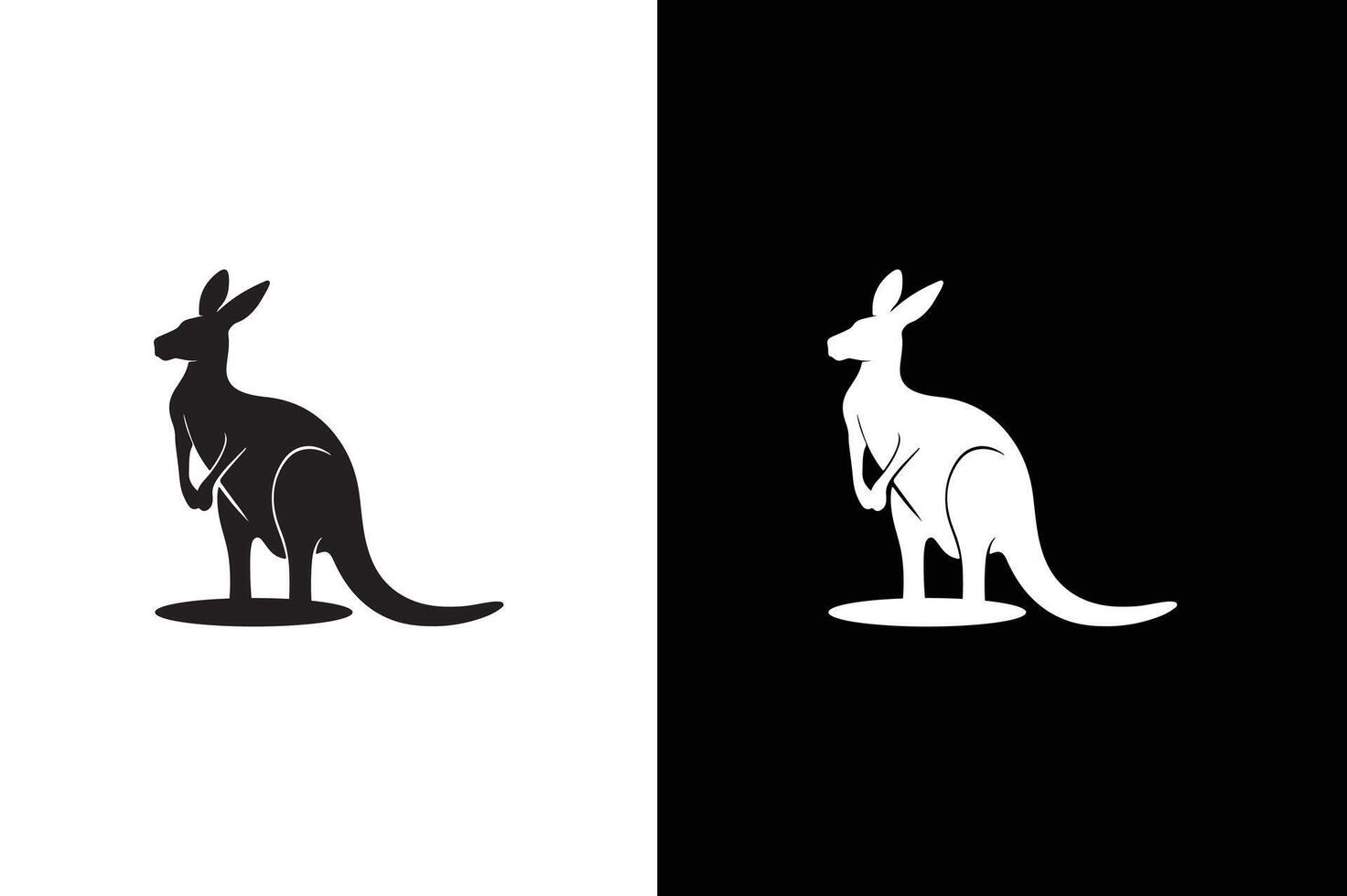 Kangaroo silhouette. kangaroo icon illustration. vector