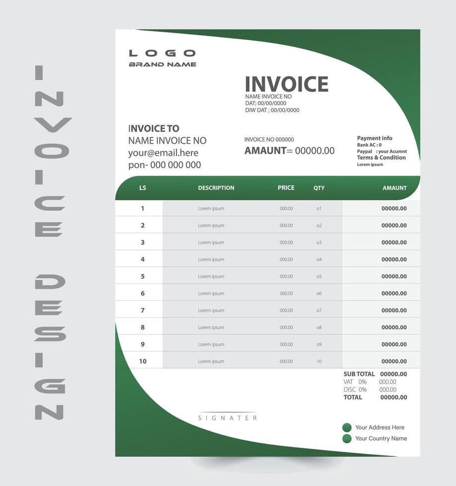 Gradient modern business letterhead template design vector