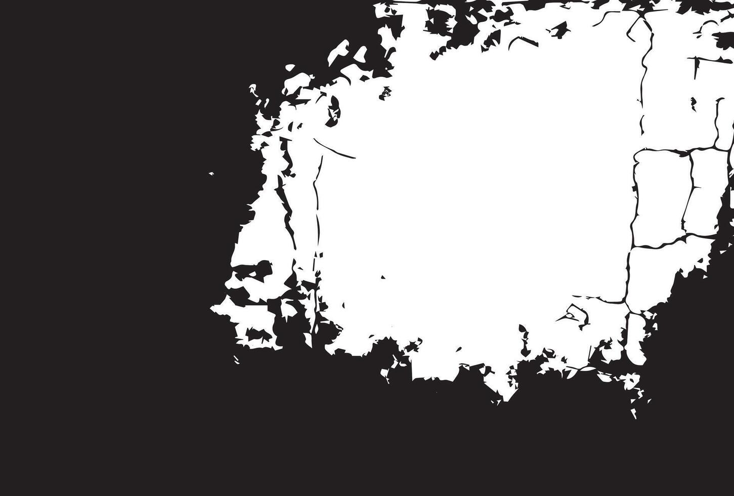 grunge texture of wall fragment with scratches and cracks vector
