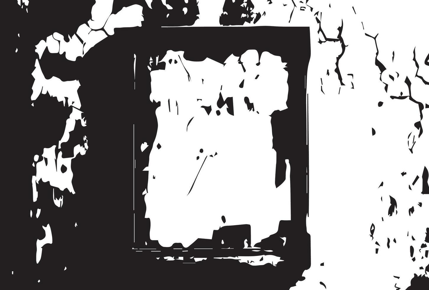 grunge texture of wall fragment with scratches and cracks vector