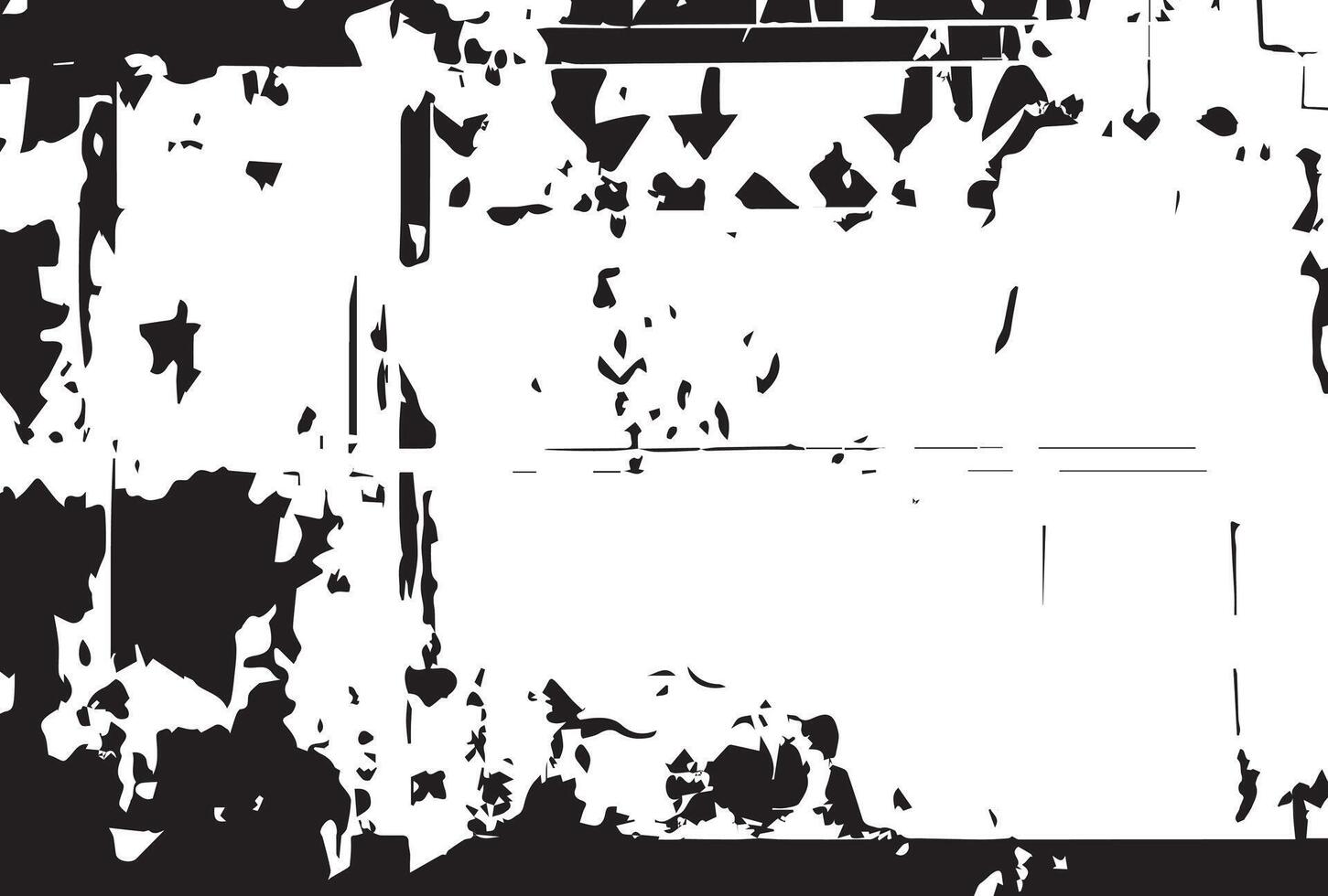 grunge texture of wall fragment with scratches and cracks vector