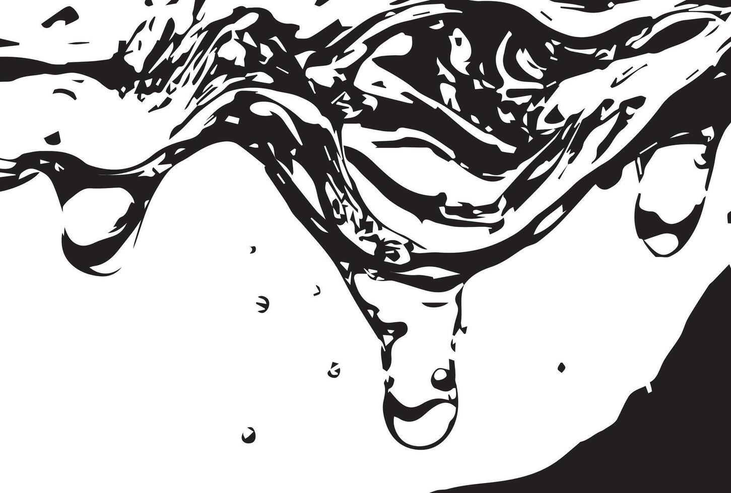 water or paint splash set isolated on background vector