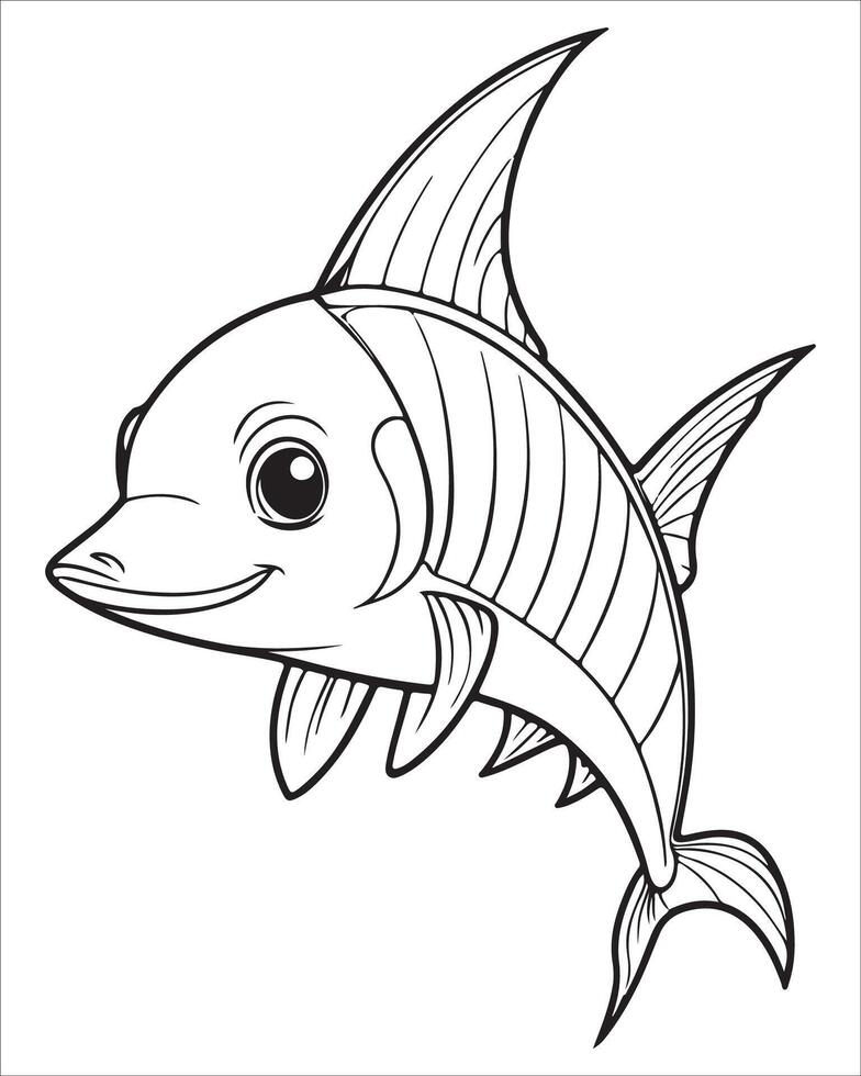 A Cute Ocean Fish vector
