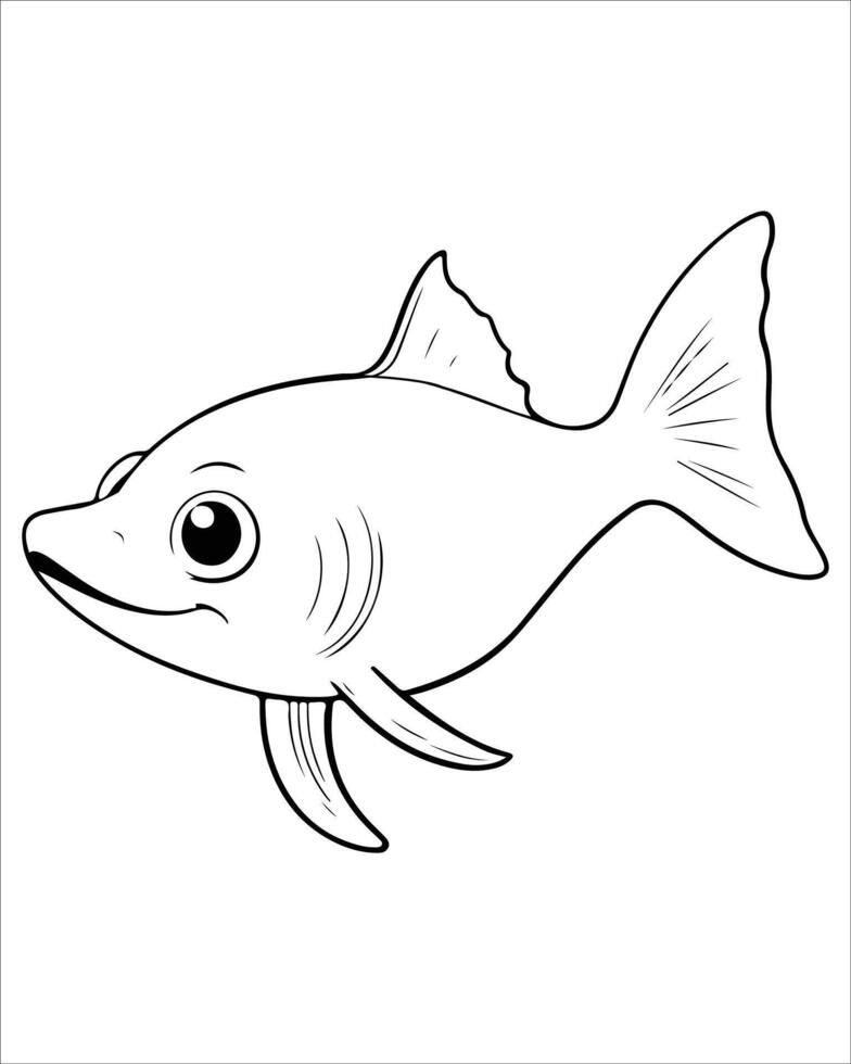 A Cute Ocean Fish vector