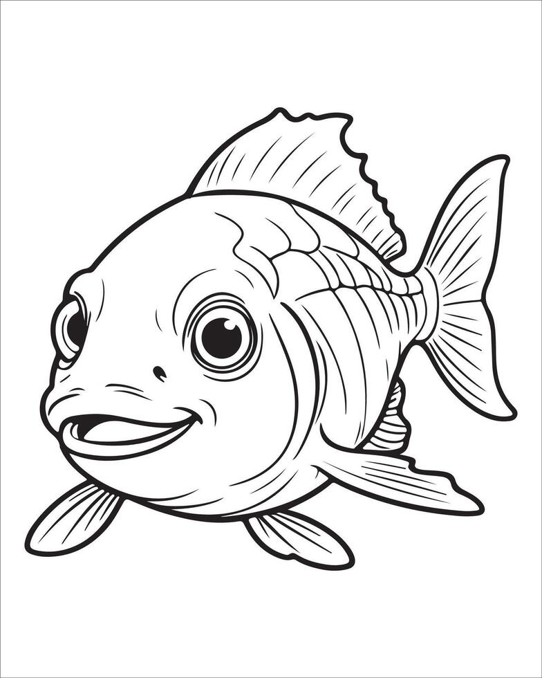 A Cute Ocean Fish vector