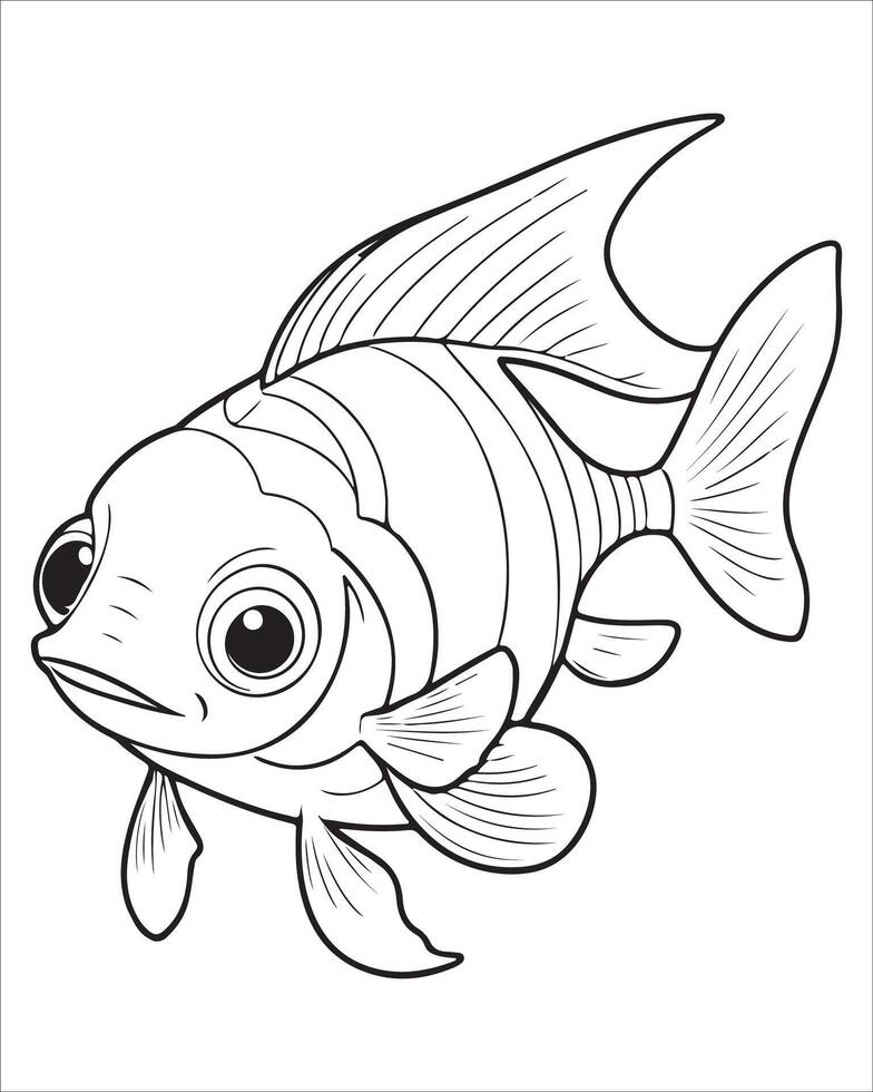 A Cute Ocean Fish vector