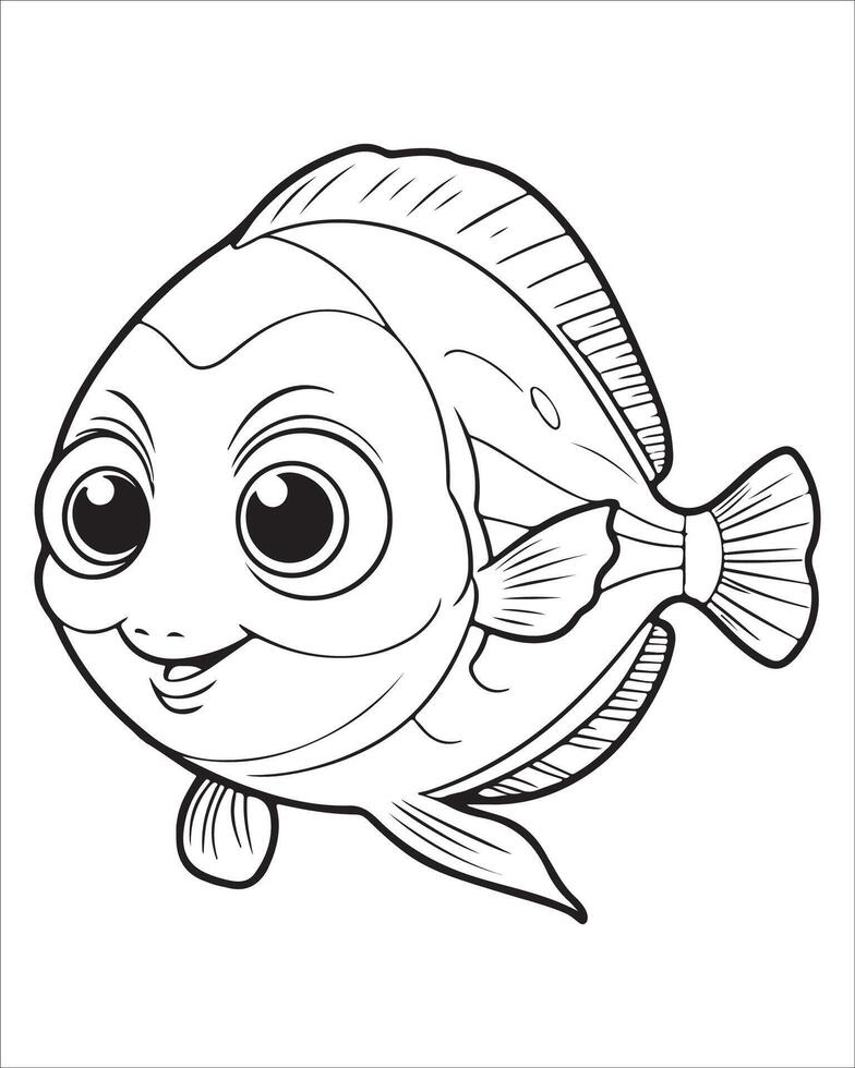 Cute Ocean Fish vector