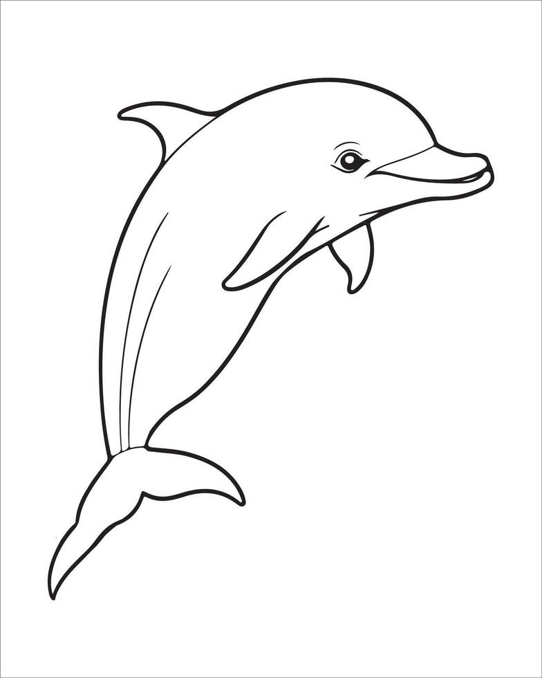 Cute Dolphin fish vector