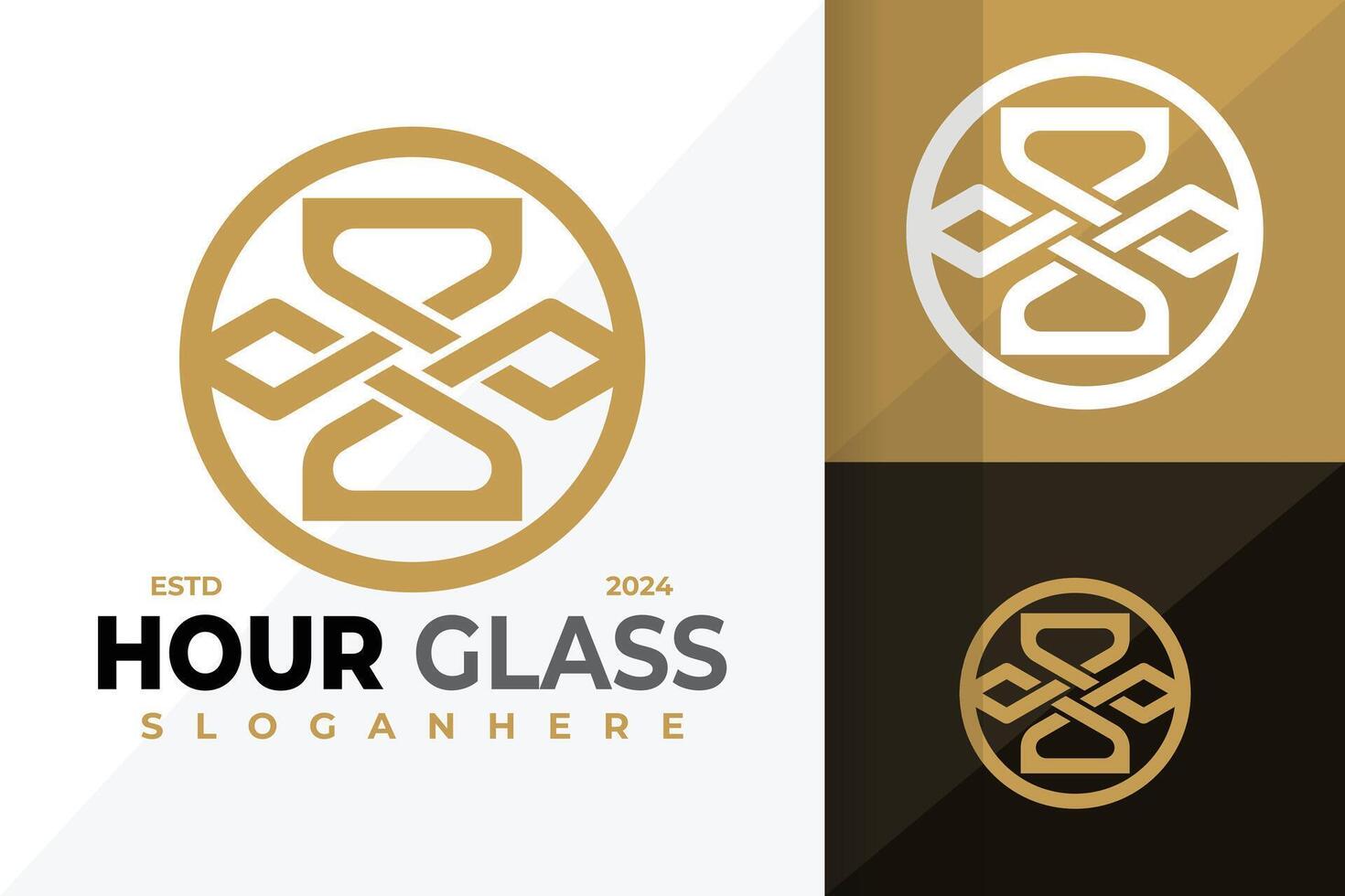 Hourglass Time Life Logo design symbol icon illustration vector