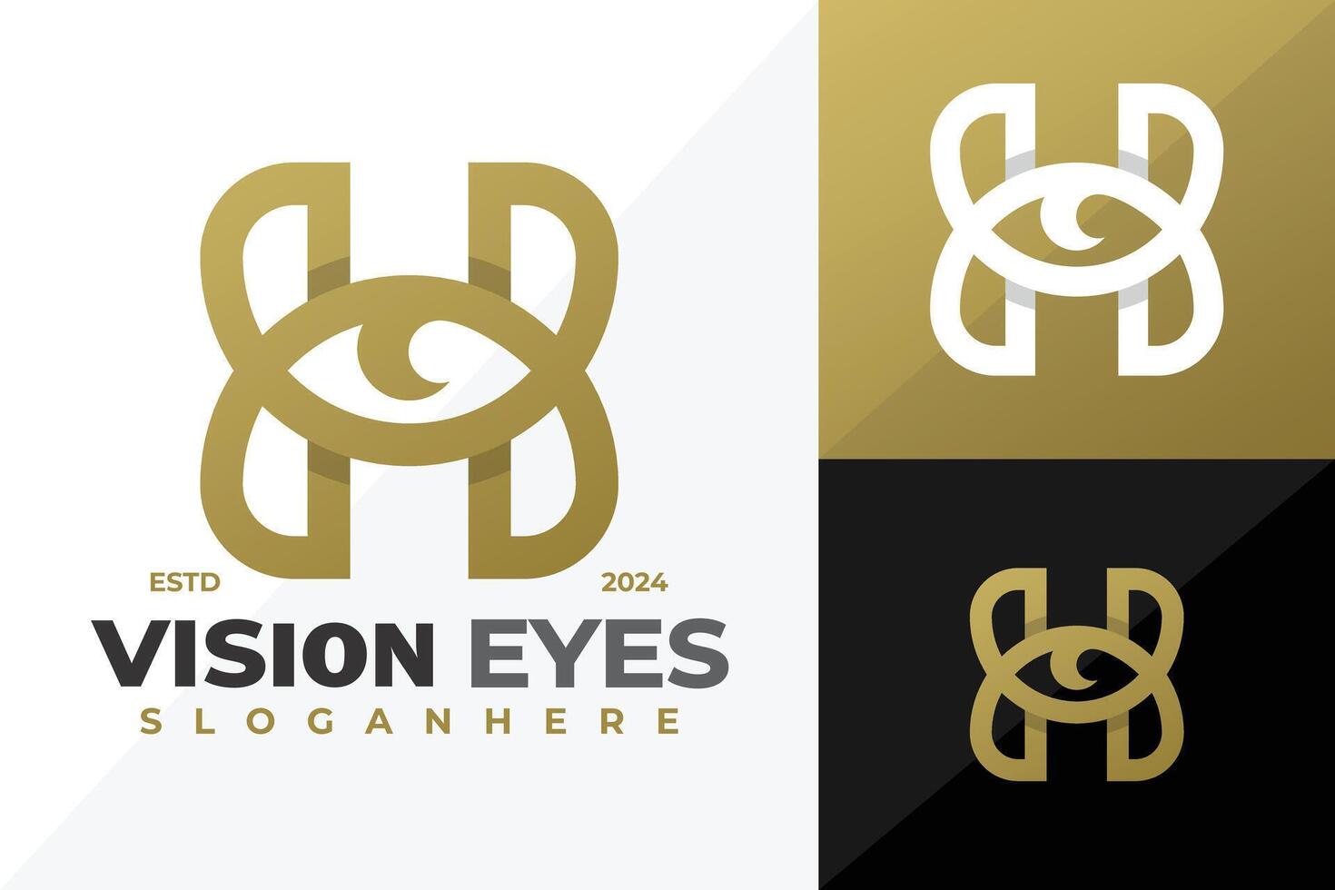 Letter X Vision Eyes Logo design symbol icon illustration vector
