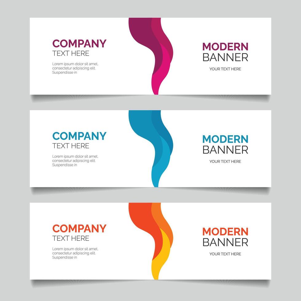 Modern business banner template vector