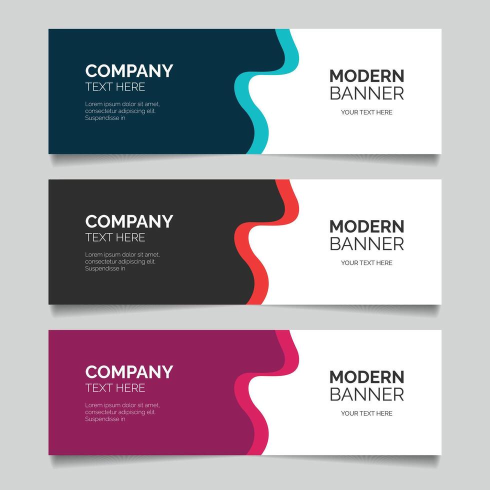 abstract design banner web template. Set of Design Banner Web Template vector