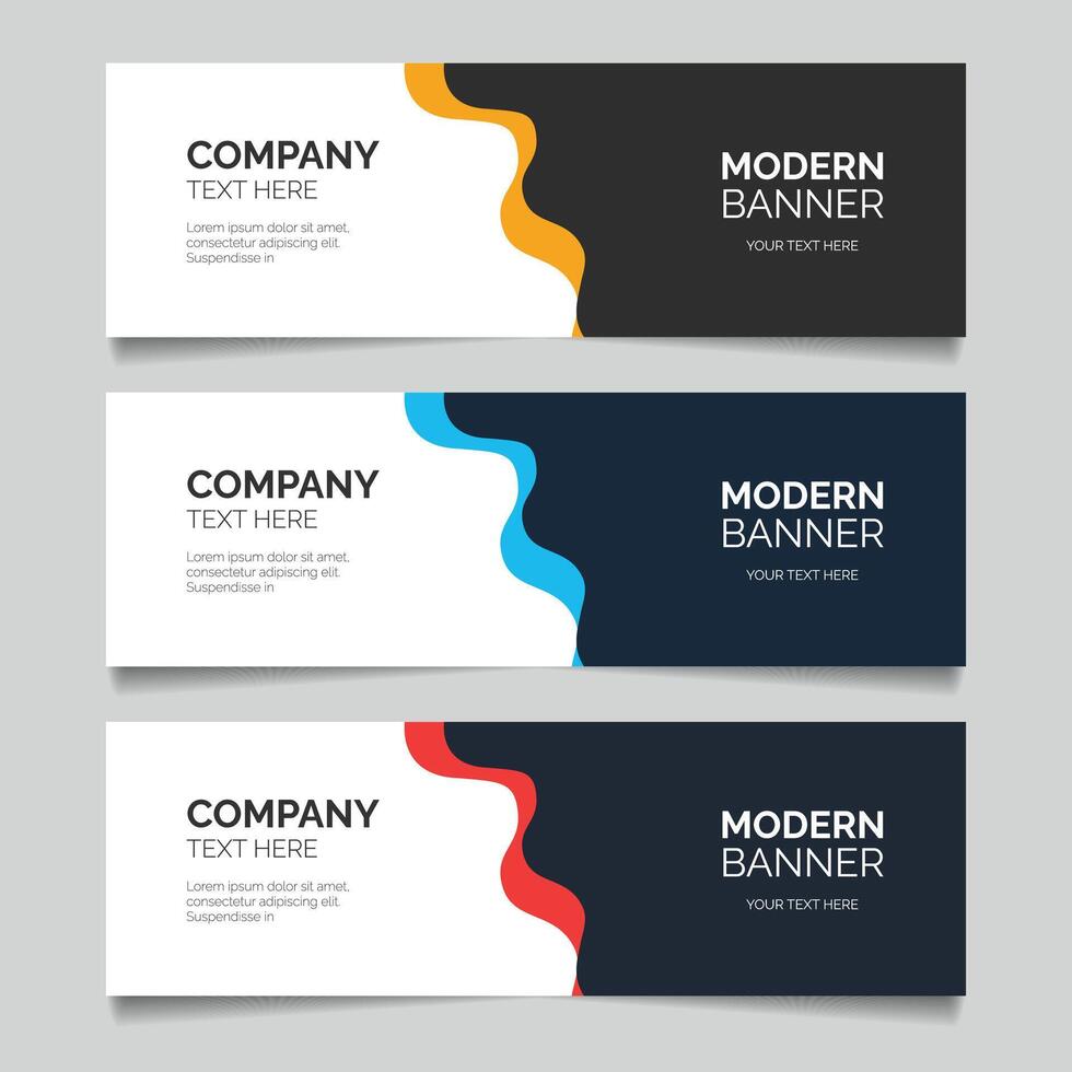 abstract design web banner design template vector