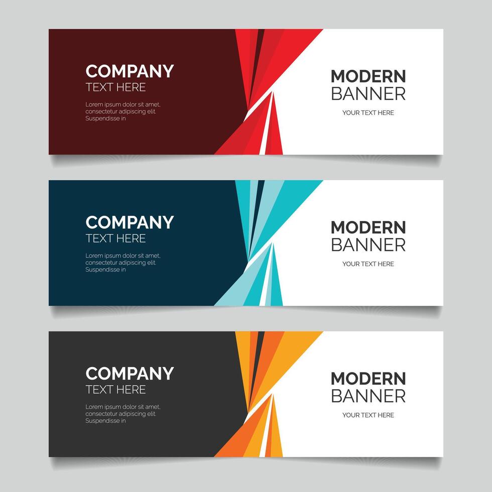 Standard size elegant web banner Design template vector