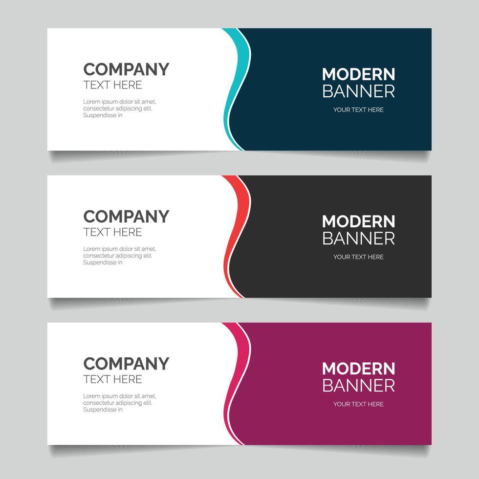 Corporate business web ads banner design template vector
