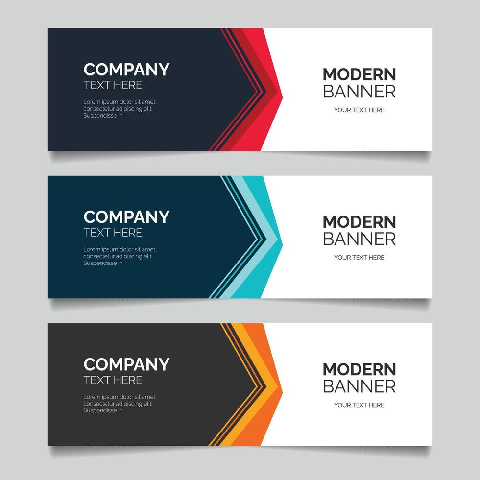 abstract design web banner template vector