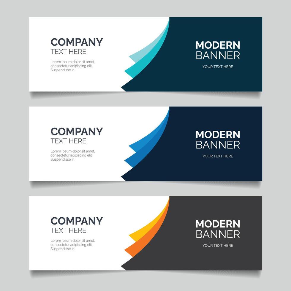 set of landscape banner background design concept background business layout design template vector