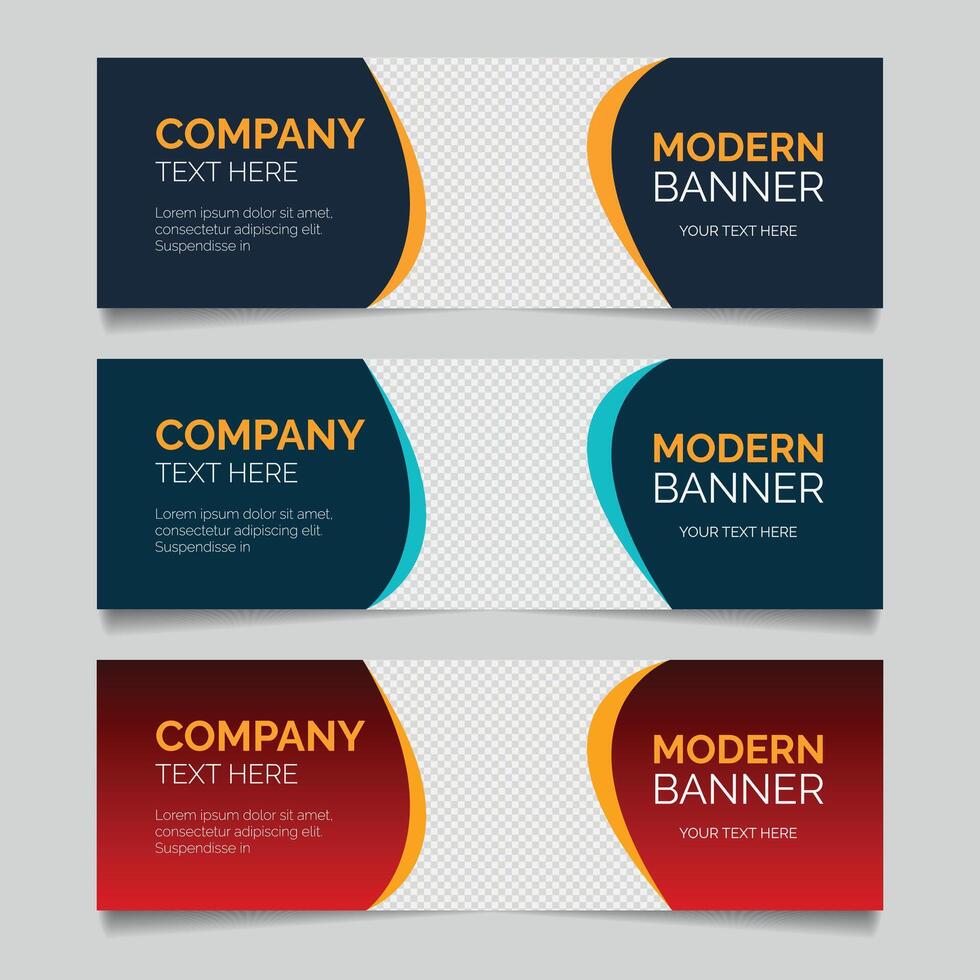 Corporate banner modern template design vector
