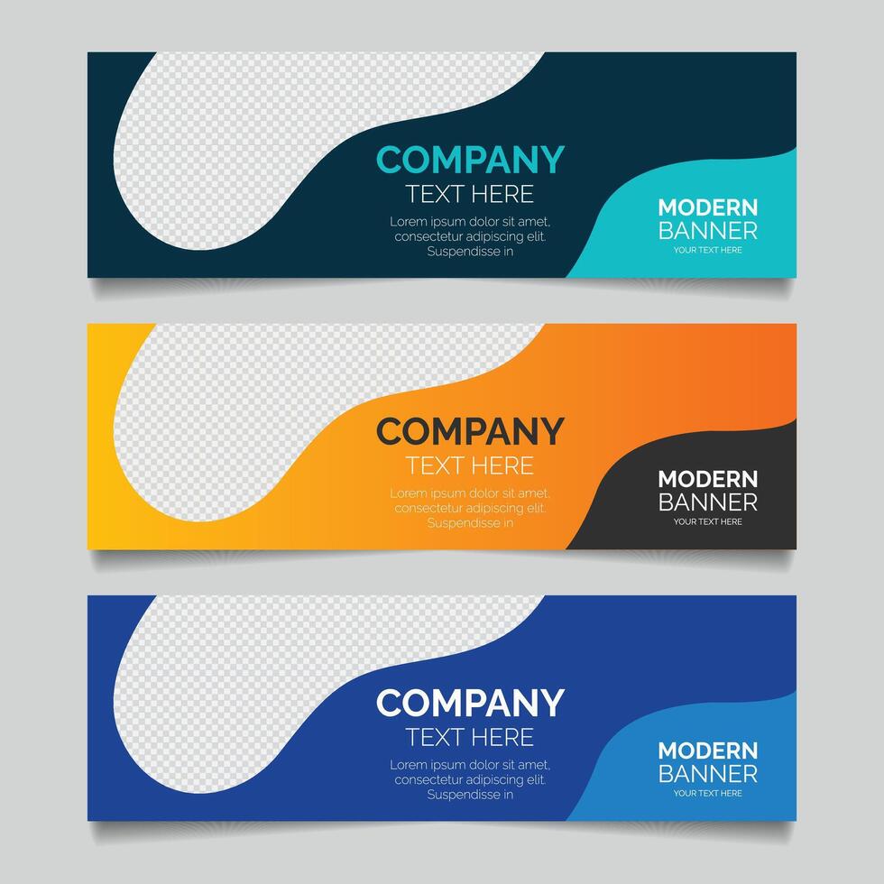 Modern Colorful Banner Pack vector