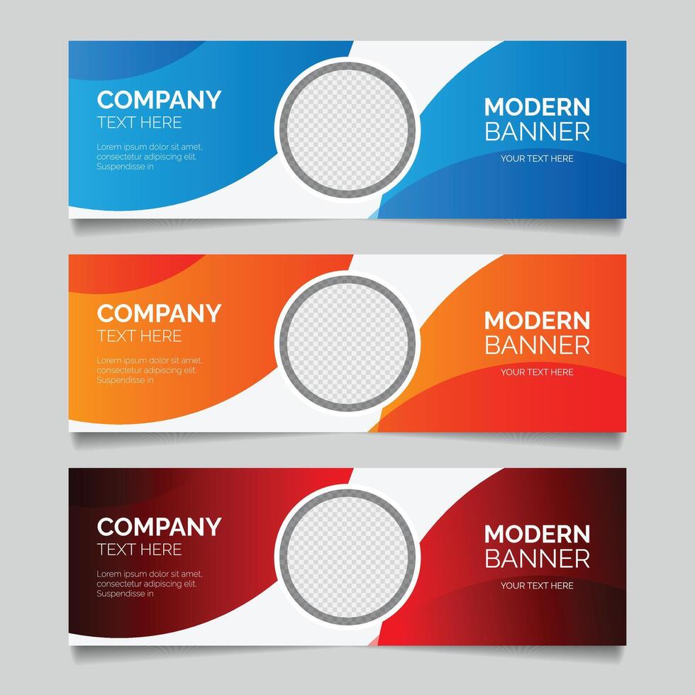 banner design template for advertising simple very easy to use for company or business vector