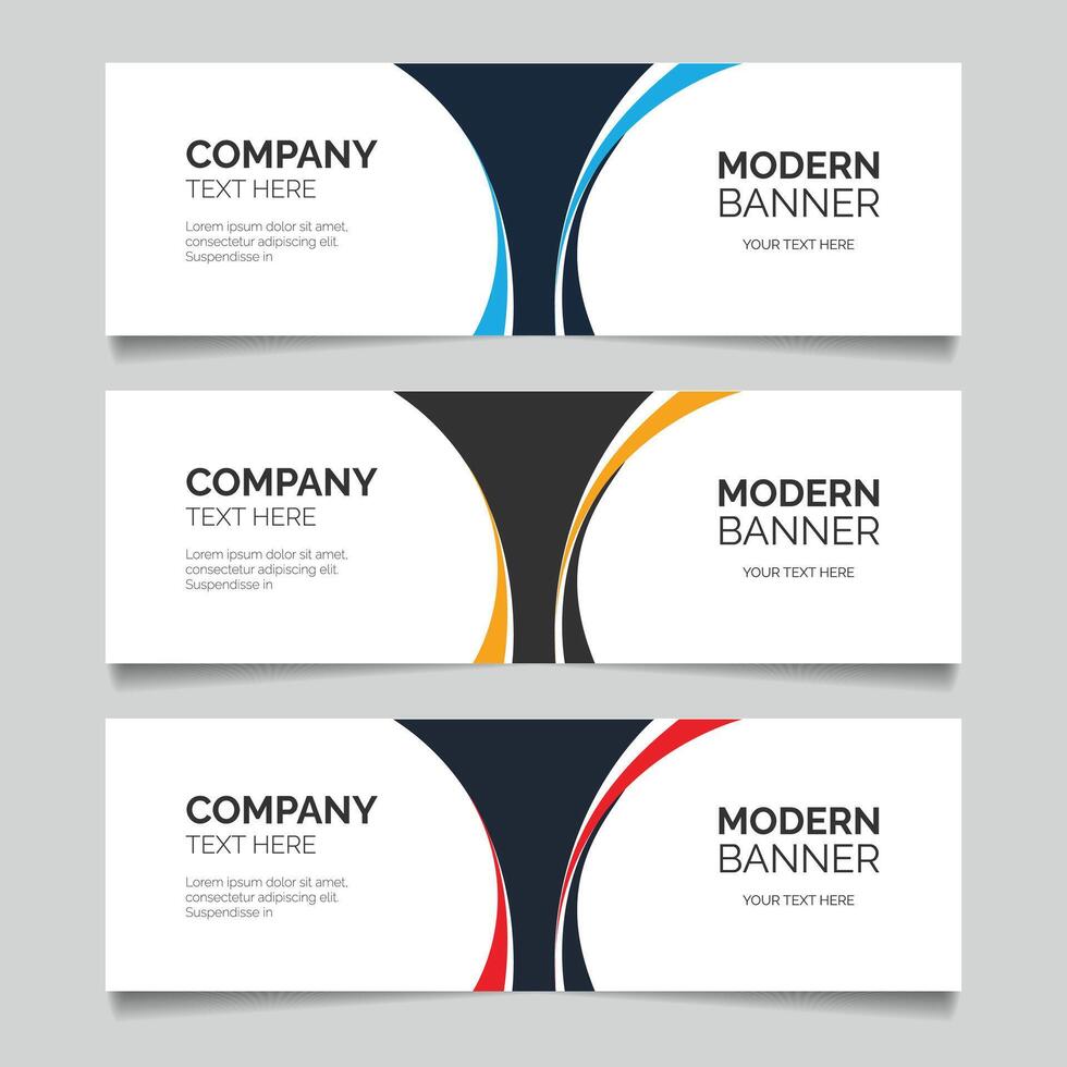 Abstract banner design modern web template vector