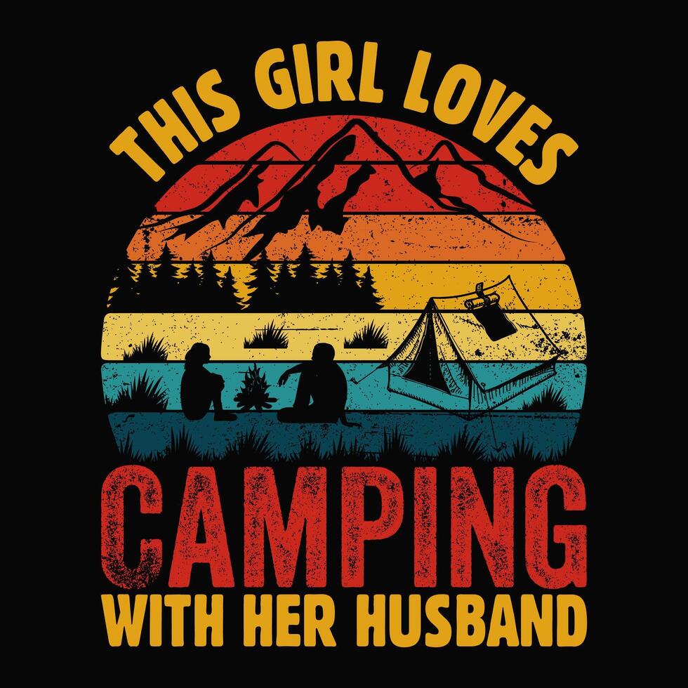 This Girl Loves Camping With Her Husband T-Shirt This Girl Loves Camping With Her Husband T-Shirt