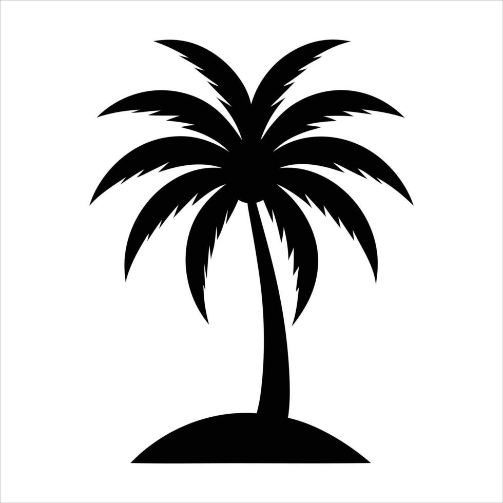 Palm tree silhouette illustration vector