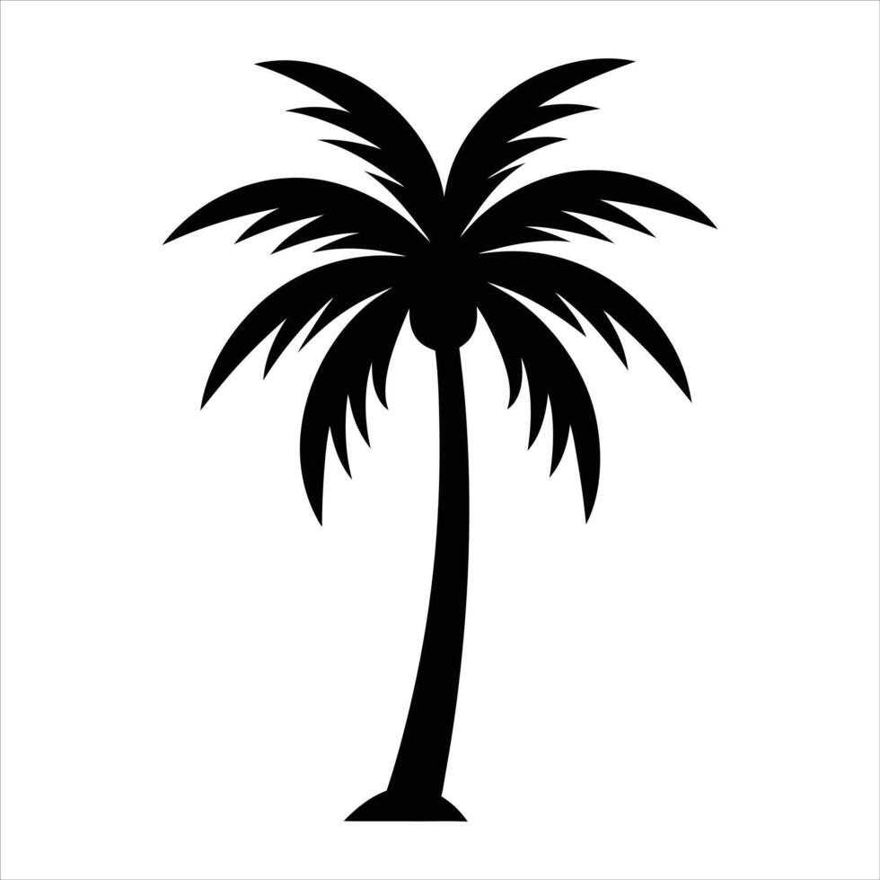 Palm tree silhouette illustration vector
