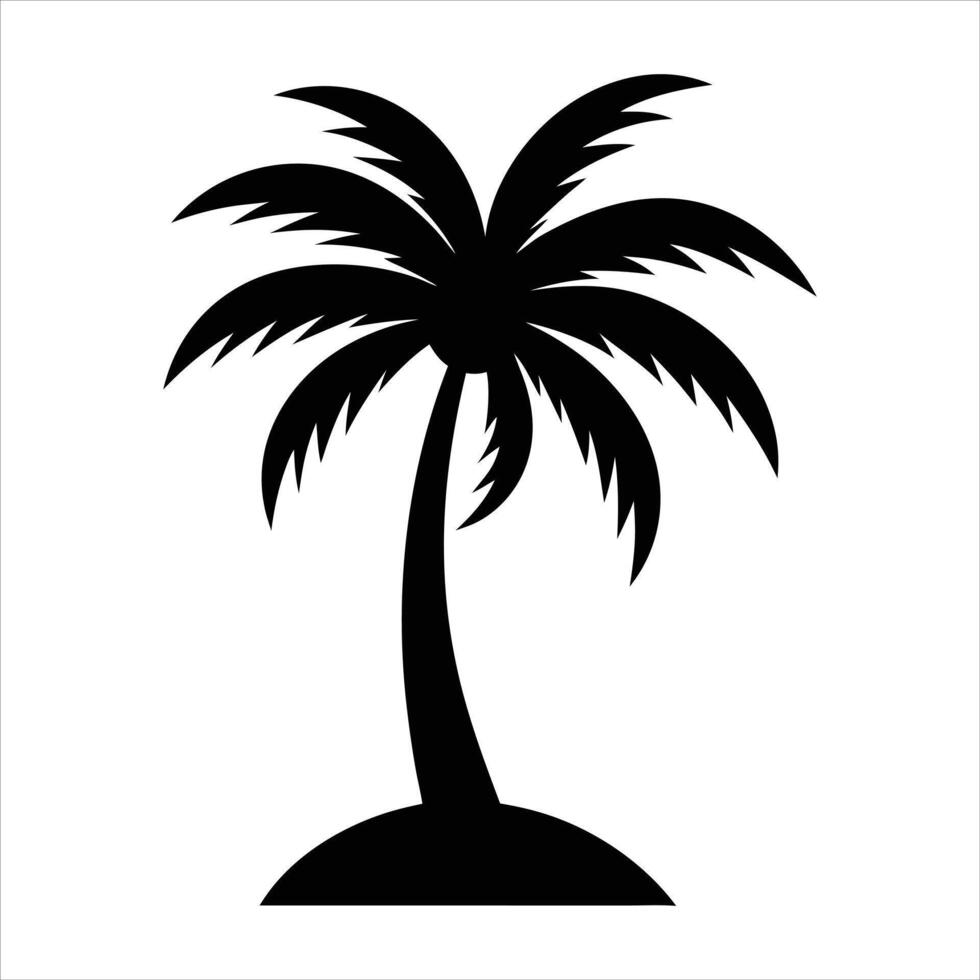Palm tree silhouette illustration vector