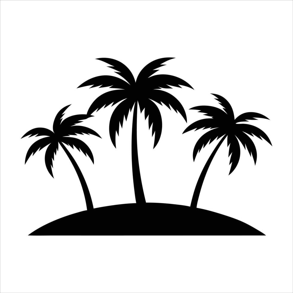 Palm tree silhouette illustration vector
