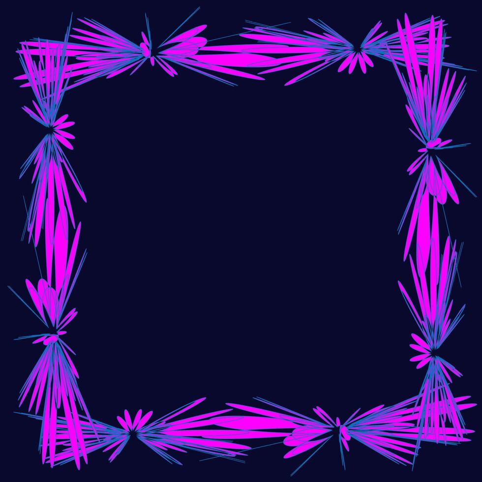 Original pink frame on a blue background vector