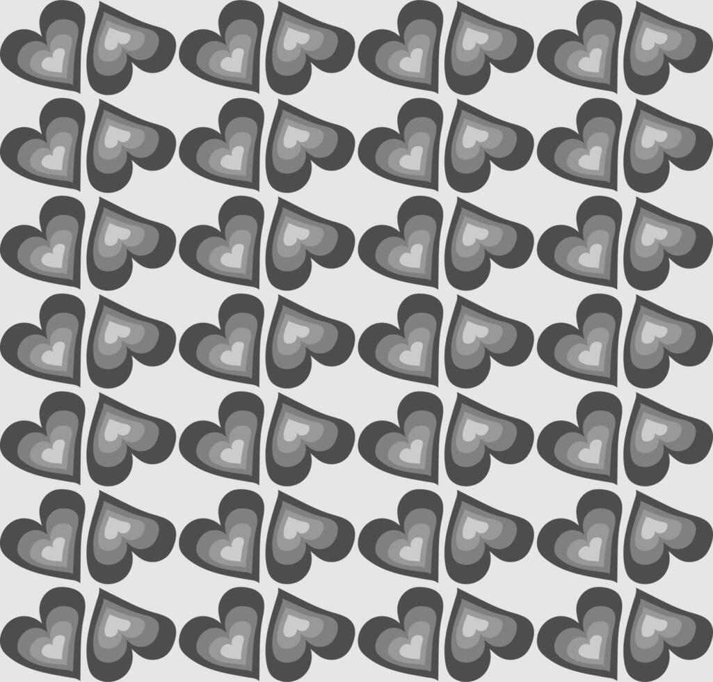 Seamless Scandinavian pattern in the form of hearts on a gray background vector