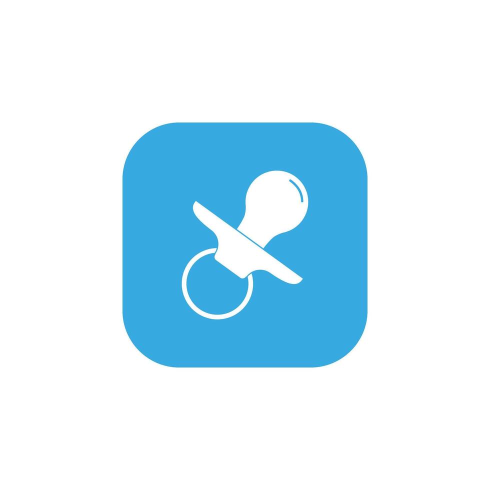 Baby pacifier icon. illustration, flat design. vector
