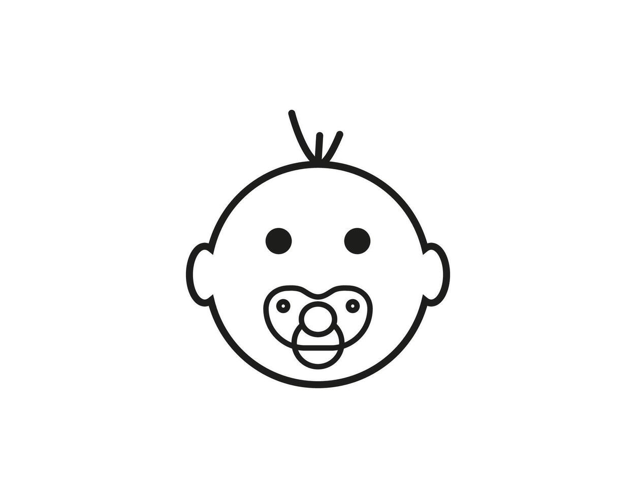Child, baby icon. illustration, flat design. vector