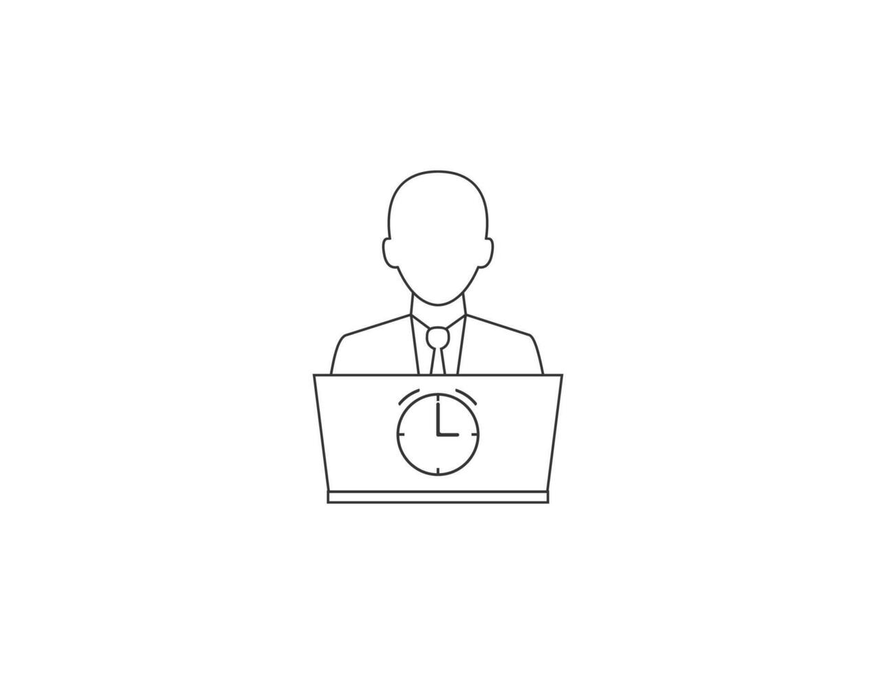 Overtime working icon. illustration. vector