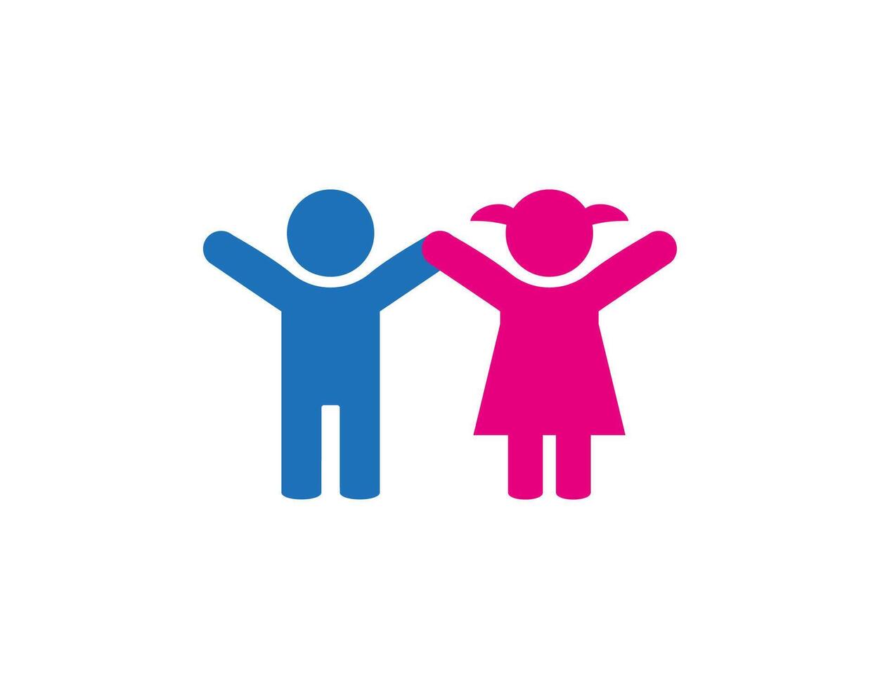 Child, baby icon. illustration, flat design. vector