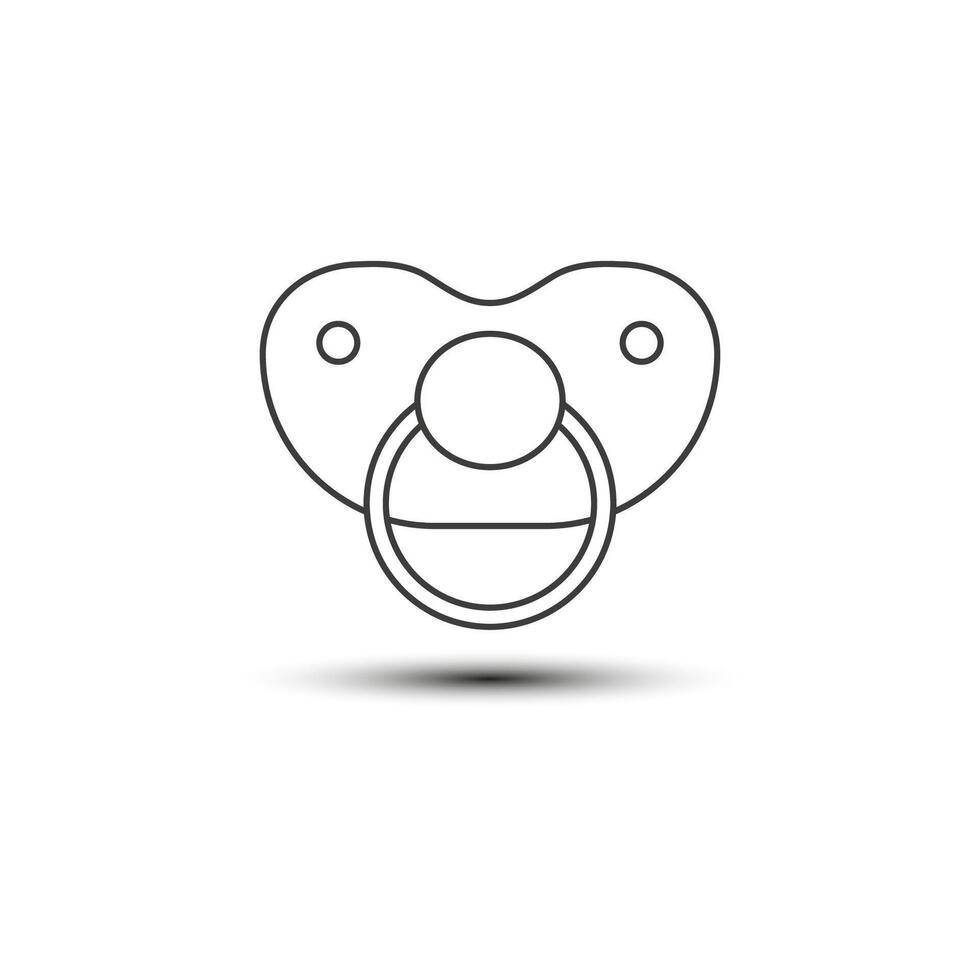 Baby pacifier icon. illustration, flat design. vector