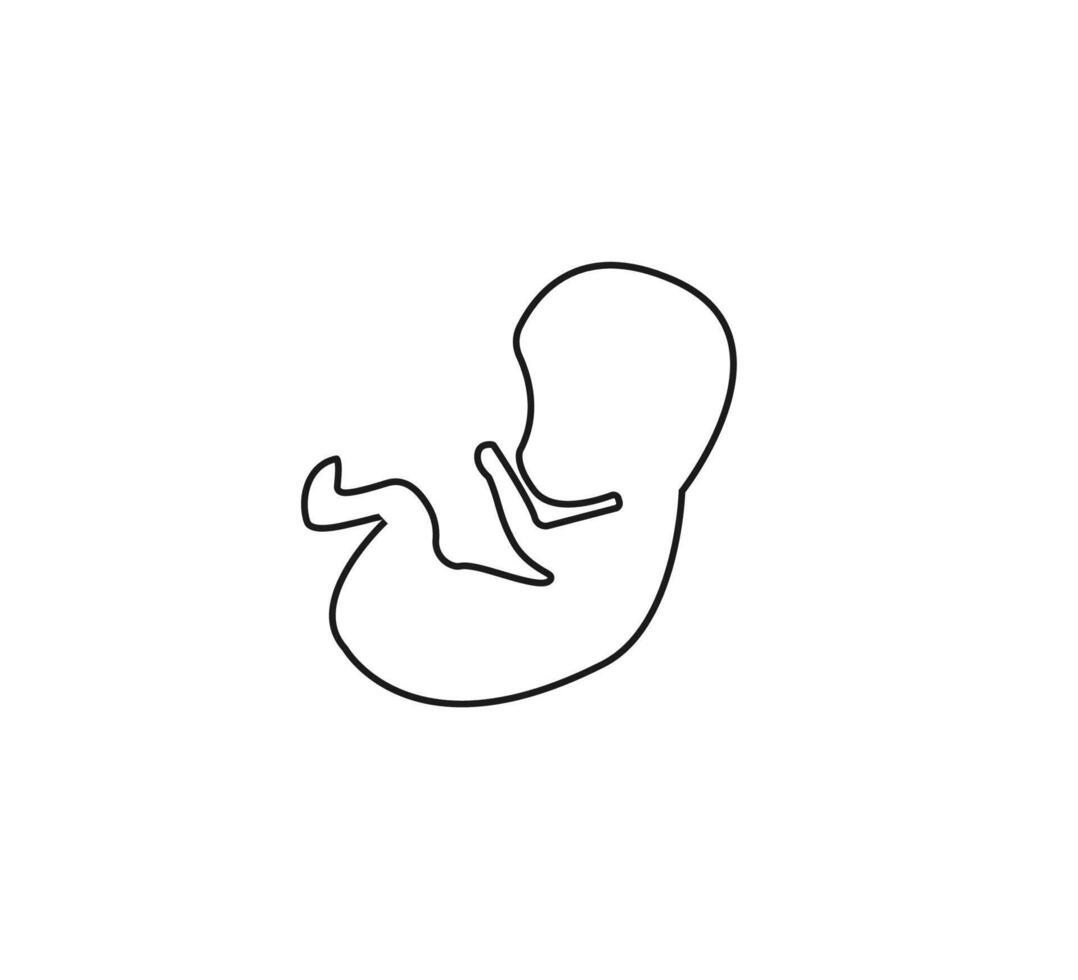 Embryo, fetus, pregnancy icon. illustration. Flat. vector
