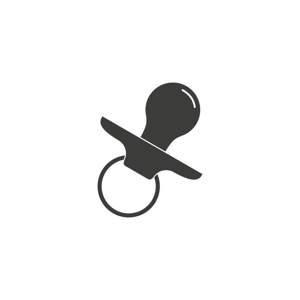 Baby pacifier icon. illustration, flat design. vector