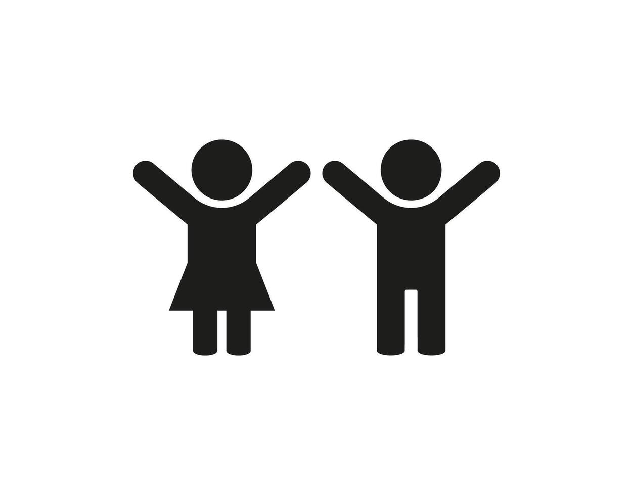 Child, baby icon. illustration, flat design. vector