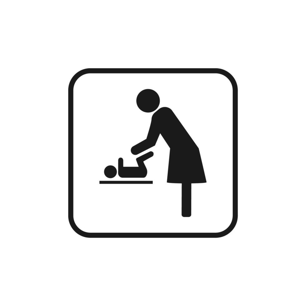 Baby change icon. illustration, flat design vector