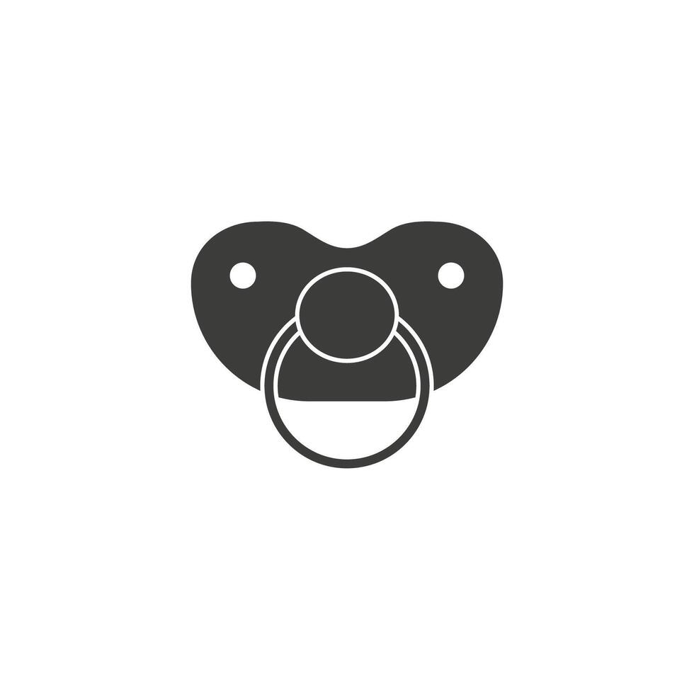 Baby pacifier icon. illustration, flat design. vector