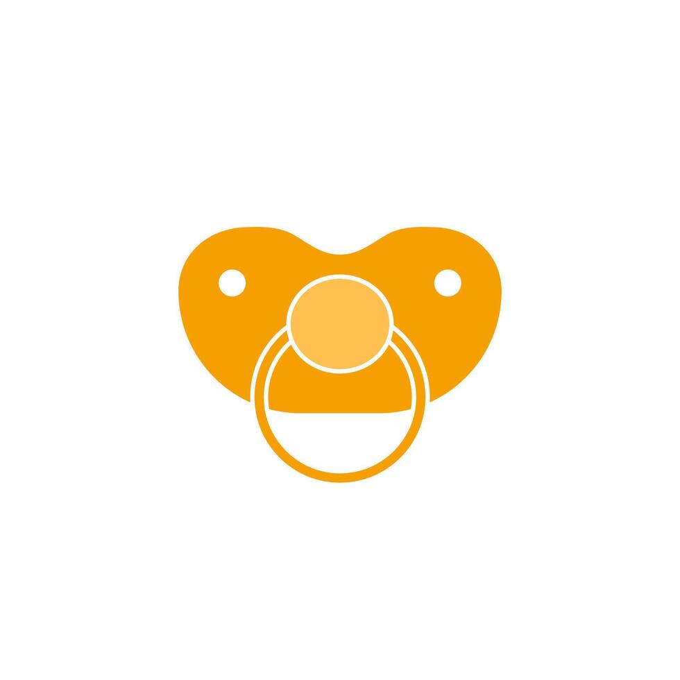 Baby pacifier icon. illustration, flat design. vector