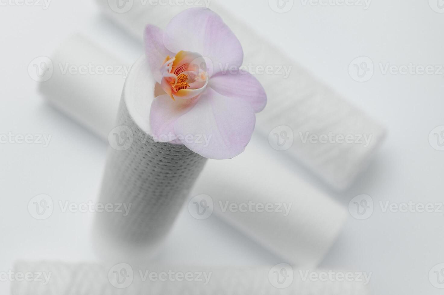 filter cartridges for water on a white background. Installation of reverse osmosis water purification system. photo