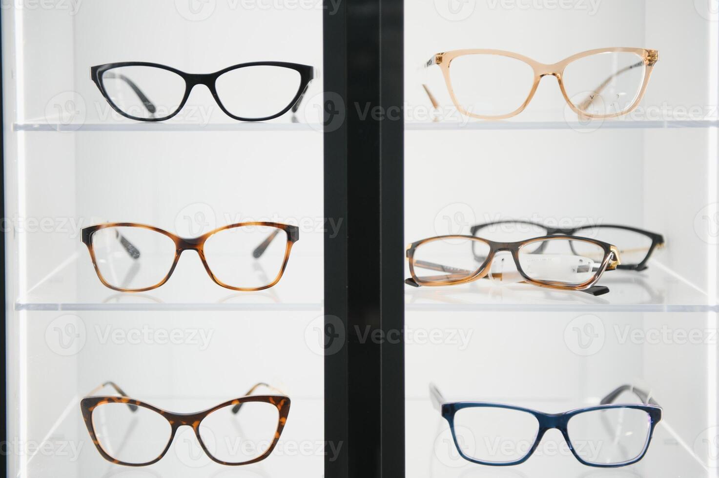 eye glasses on the shelf photo