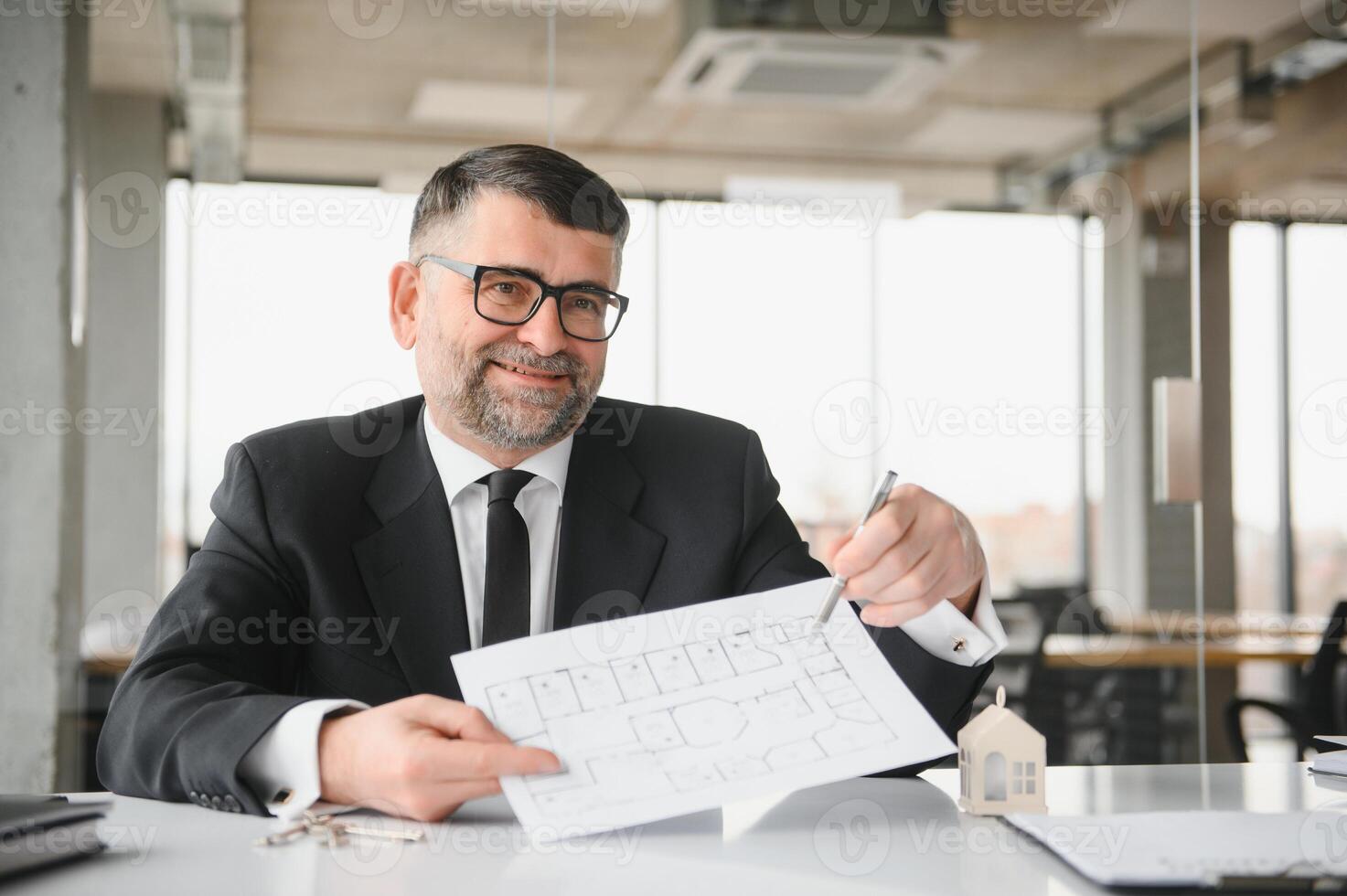 real estate agent in office photo