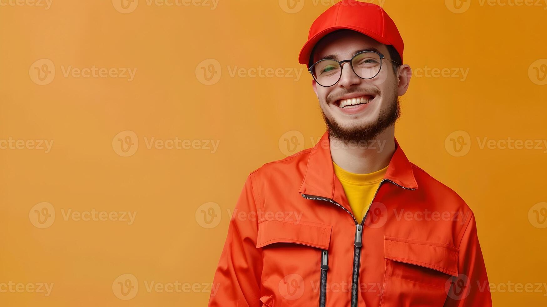 Dedicated Parking Attendant Beginning a New Workday with a Smile photo