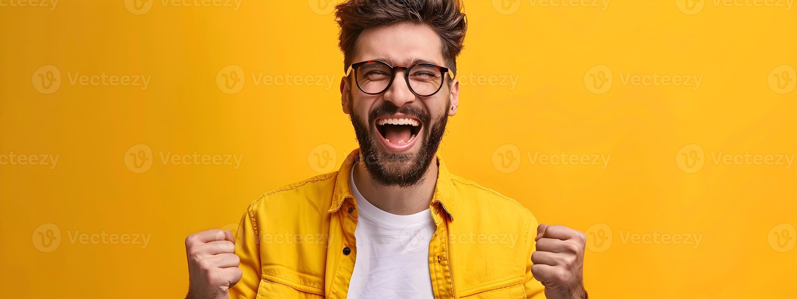 Young Marketing Director Exuding Success and Happiness at Work photo