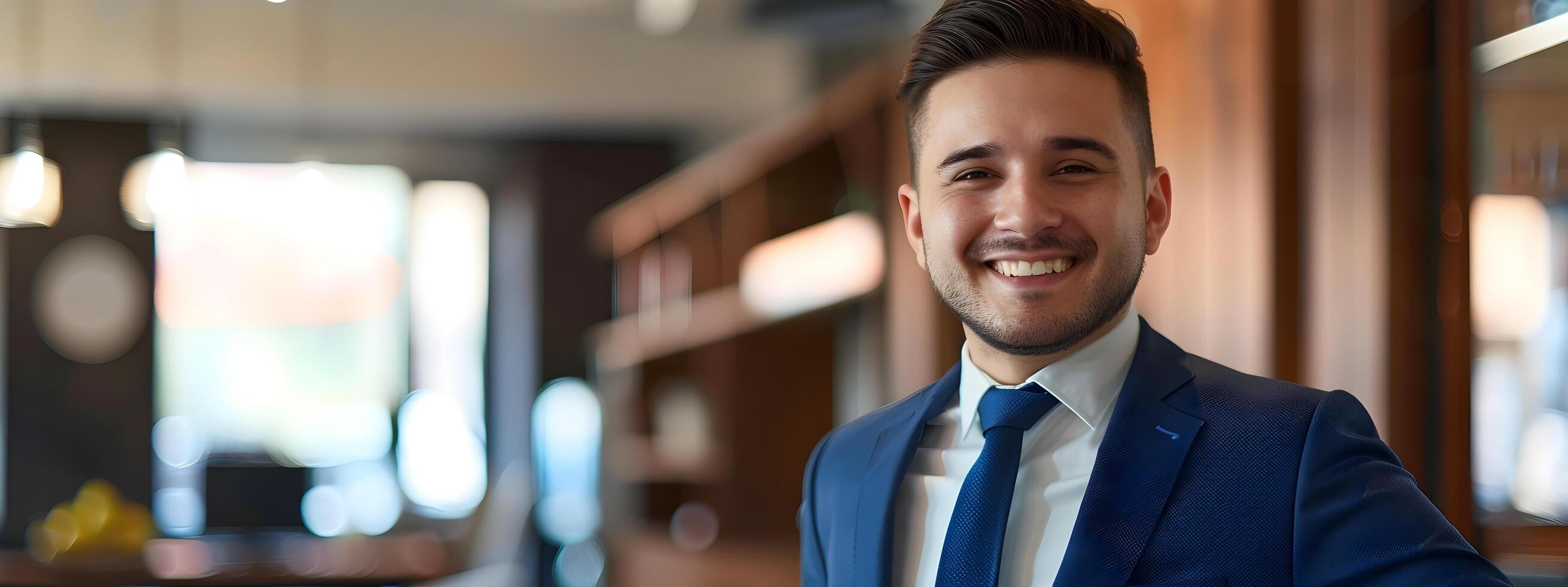 Confident and Successful Young Corporate Executive in Business Attire photo