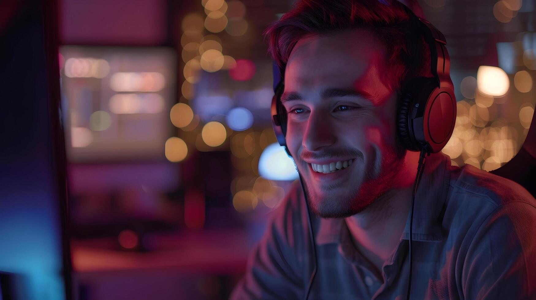 Confident Young Professional Assisting Customers in a Tech Savvy Workspace photo
